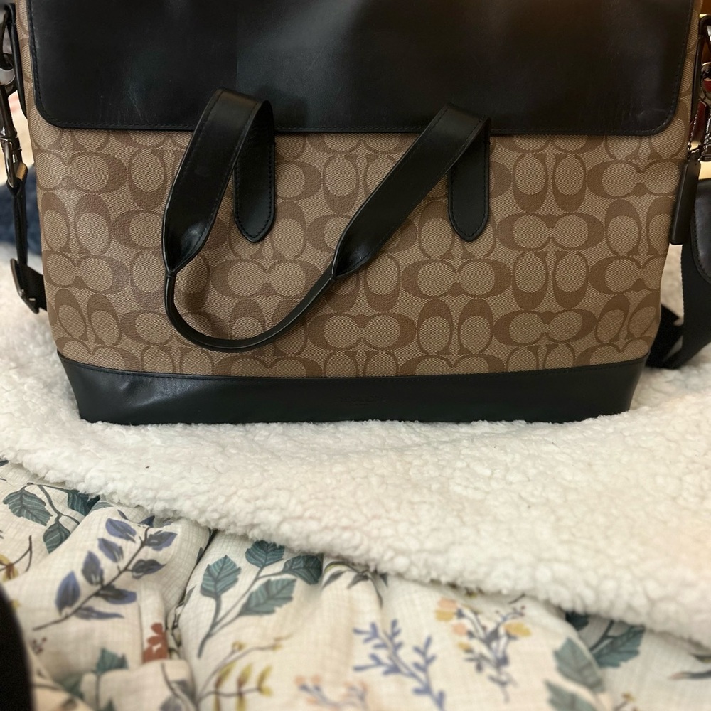 Coach Black and Tan Laptop Bag - Picture 4 of 8